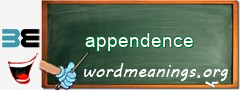 WordMeaning blackboard for appendence